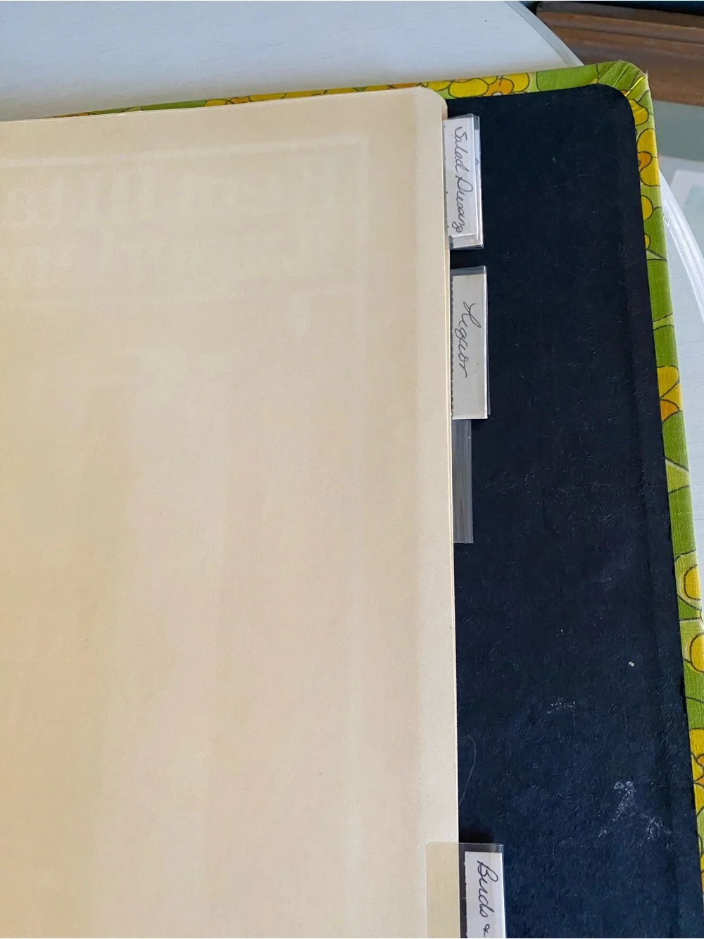Vintage MCM HyTone Canvas 3 Ring Binder 3/4
